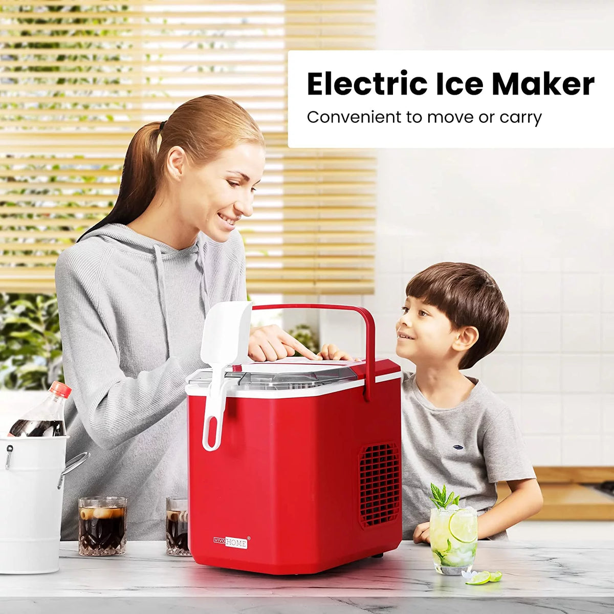 Portable Countertop Ice Maker with Scoop W5976