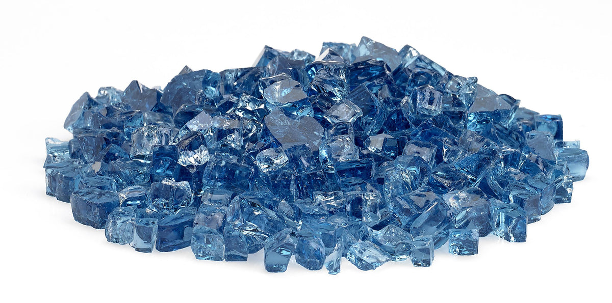 1/2x22 Pacific Blue Fire Glass 10 lb Jar K780