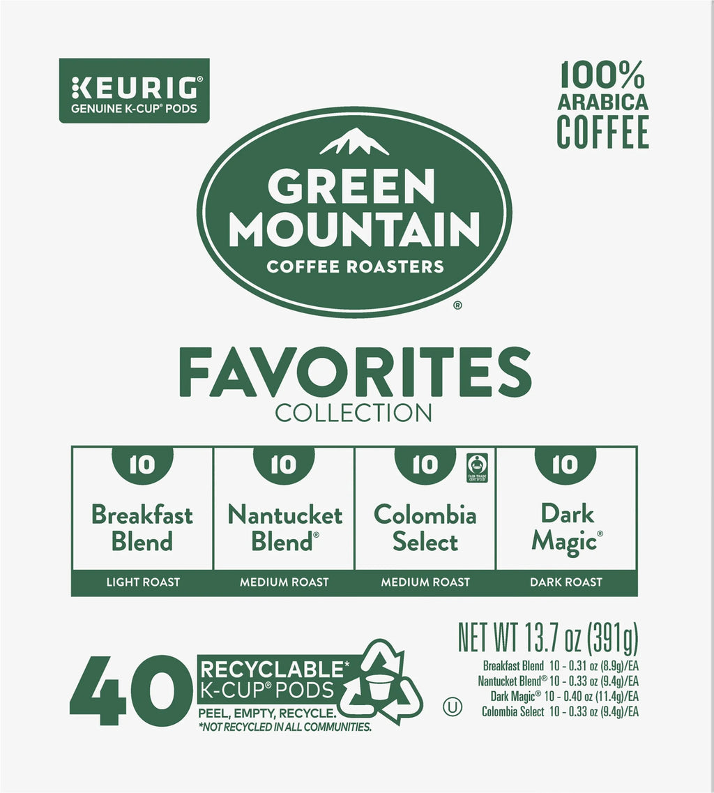 40 Count Single-Serve Coffee K-Cup Pods Sampler B879