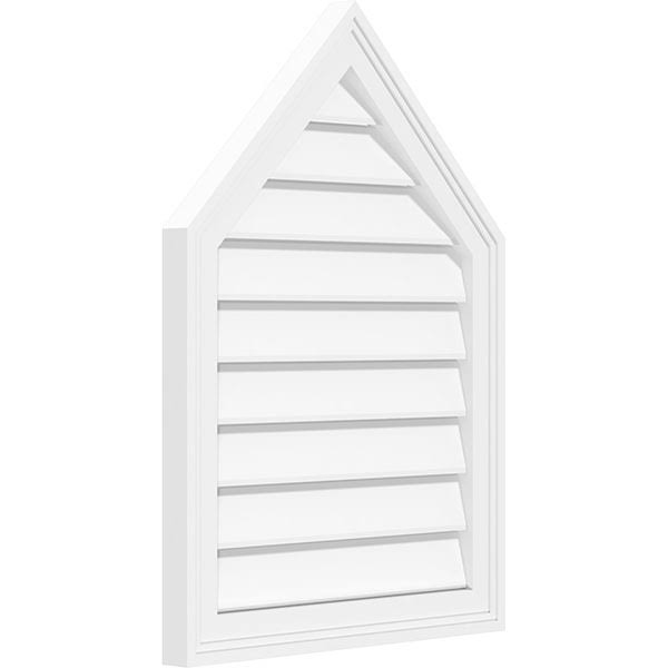 Peaked Top Surface Mount PVC Gable Vent Z535087