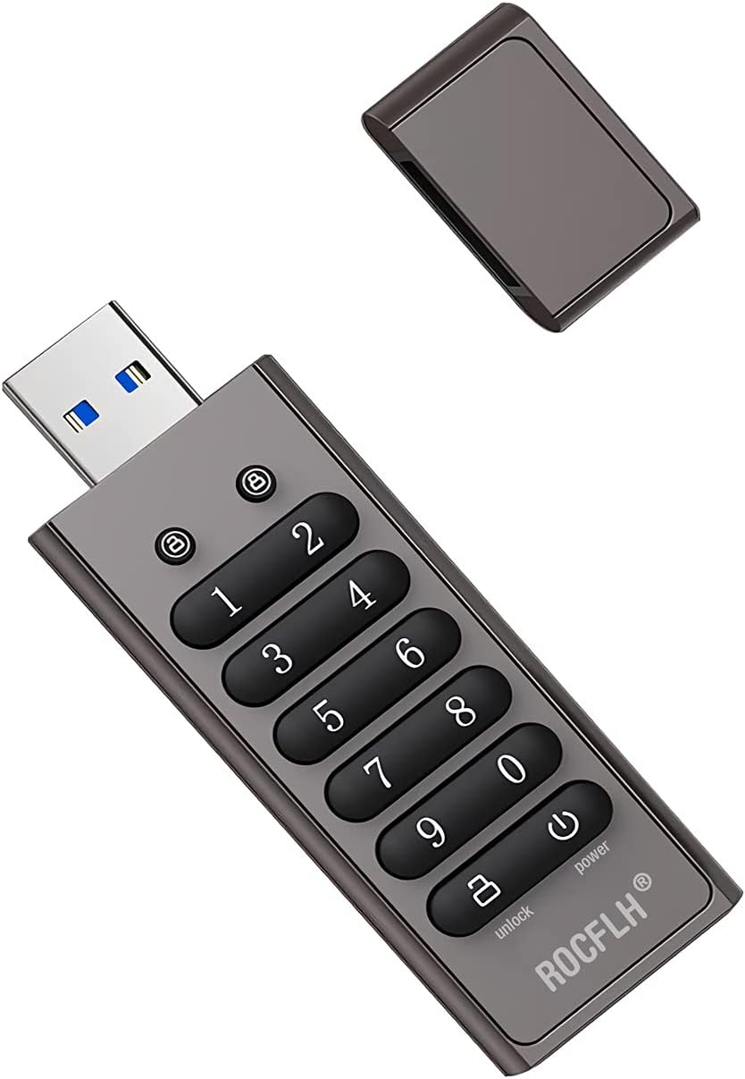 64GB Secure Encrypted USB Flash Drive with Keypad D4587