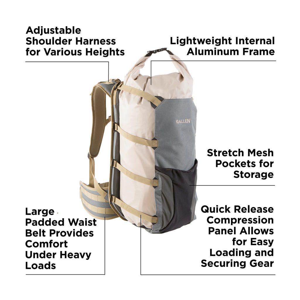 Harvest Trail Frame Game Bag Pack, Gray, Polyester H9741