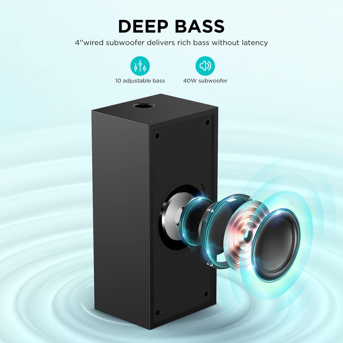 2.1 Slim Sound Bar with Subwoofer T66191