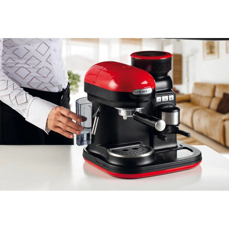 Espresso Machine with Grinder Red H156683