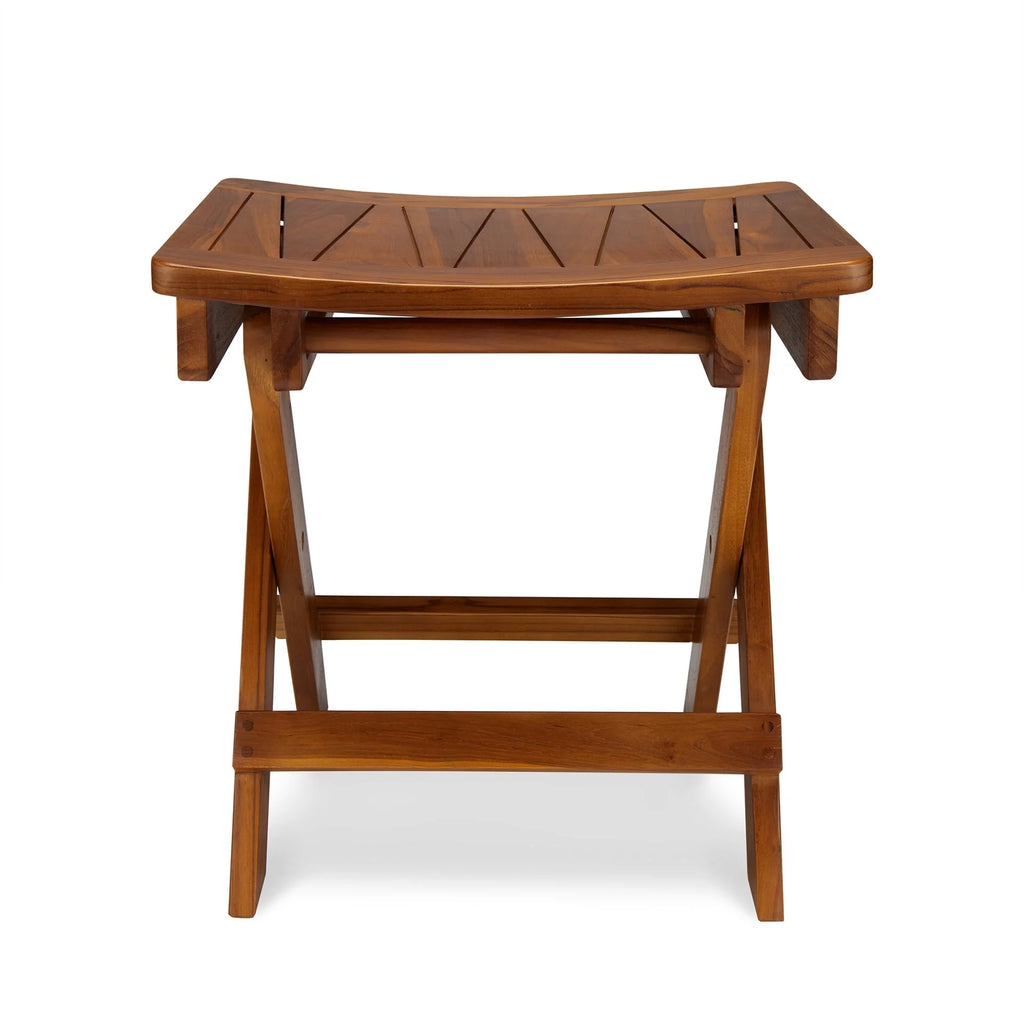 18 Inch Teak Folding Shower Stool S329952