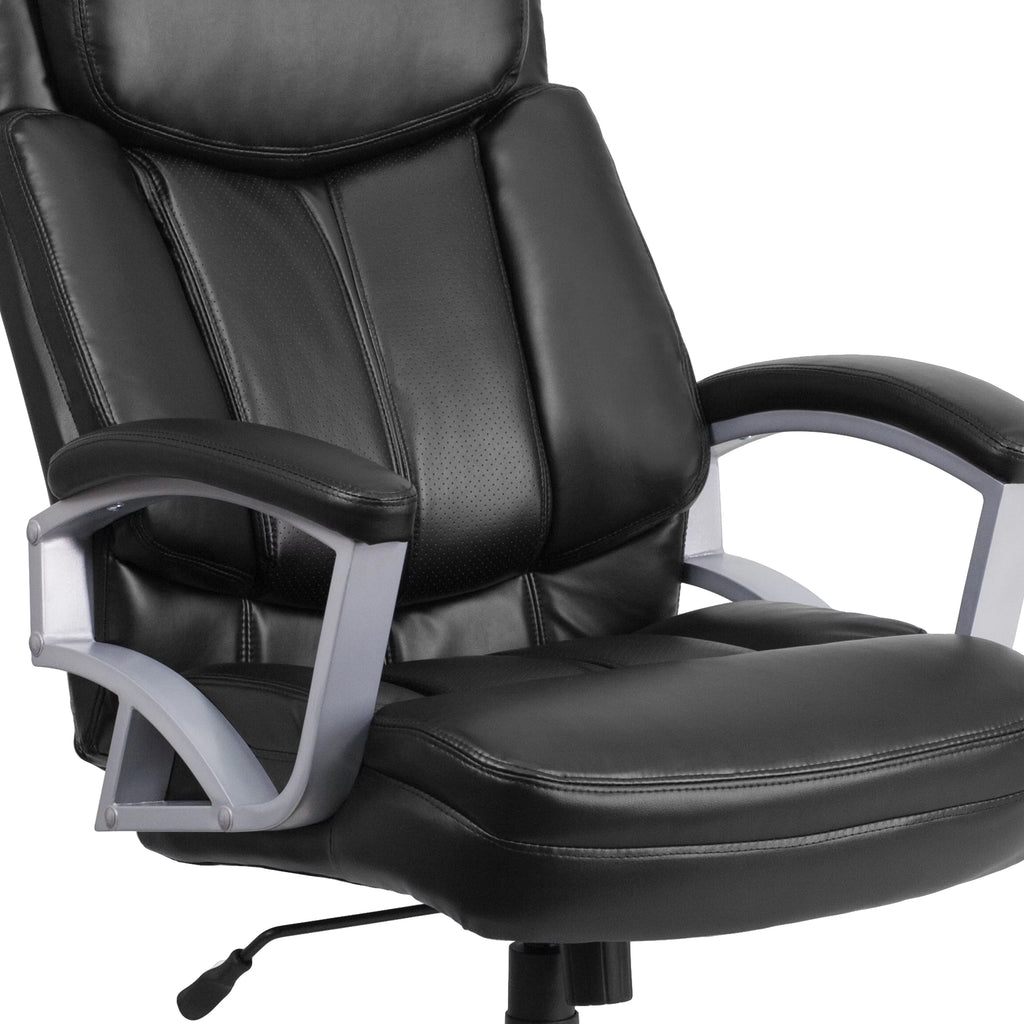 Black Big & Tall Office Chair with Arms C259