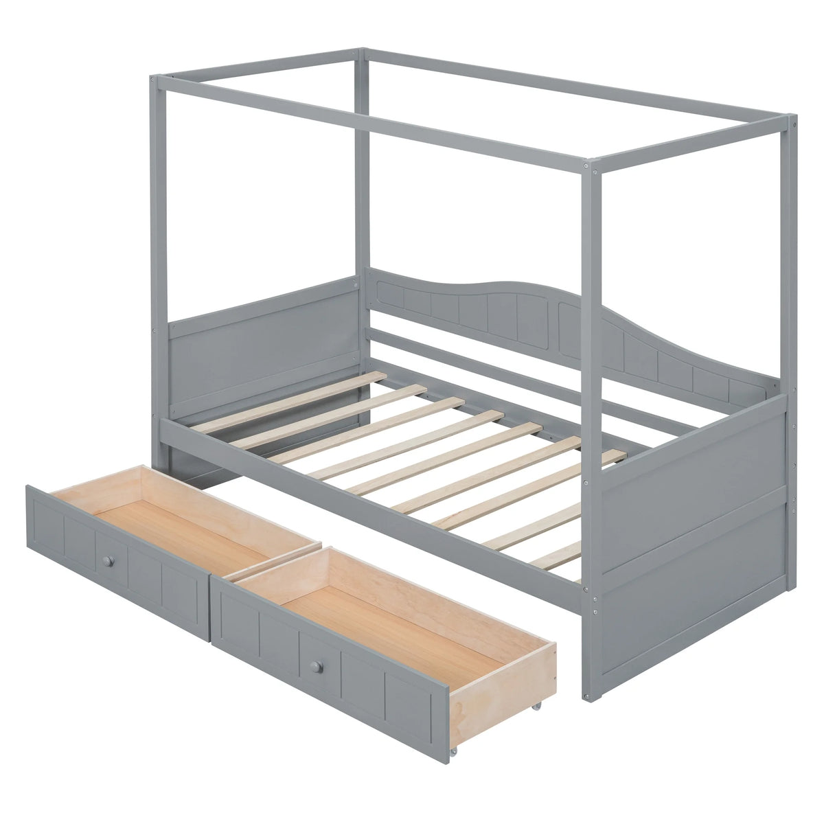 Twin Size Canopy Day Bed with 2 Drawers F67035