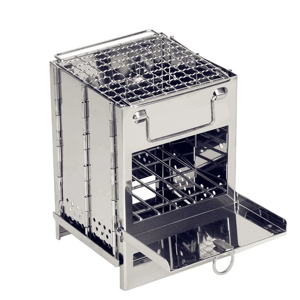 Stainless Steel Wood Stove Barbecue Grill T695661