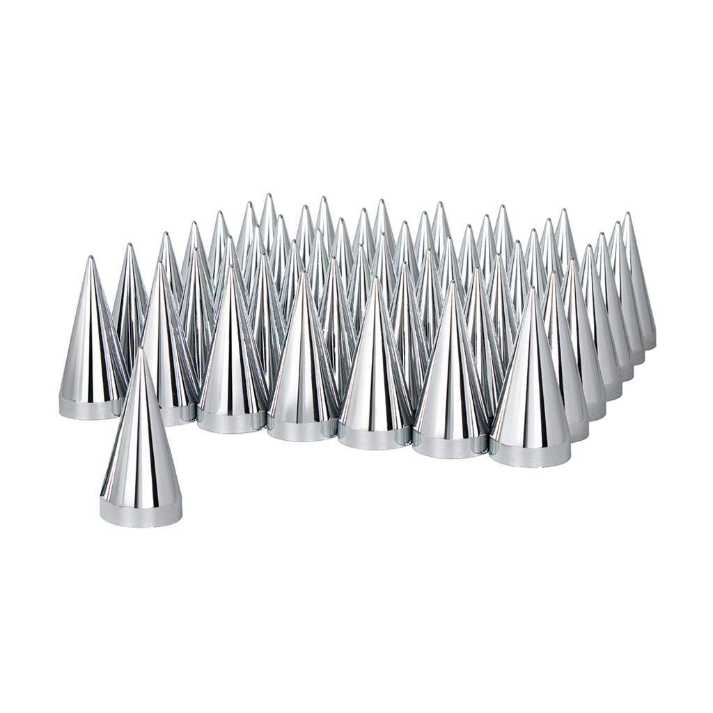 60 Pack Chrome Plastic Spike Nut Cover S478940