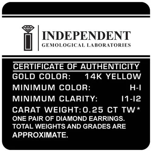 1/4 Carat T.W. Round Diamond Martini Stud Earrings in 14K White Gold C22876