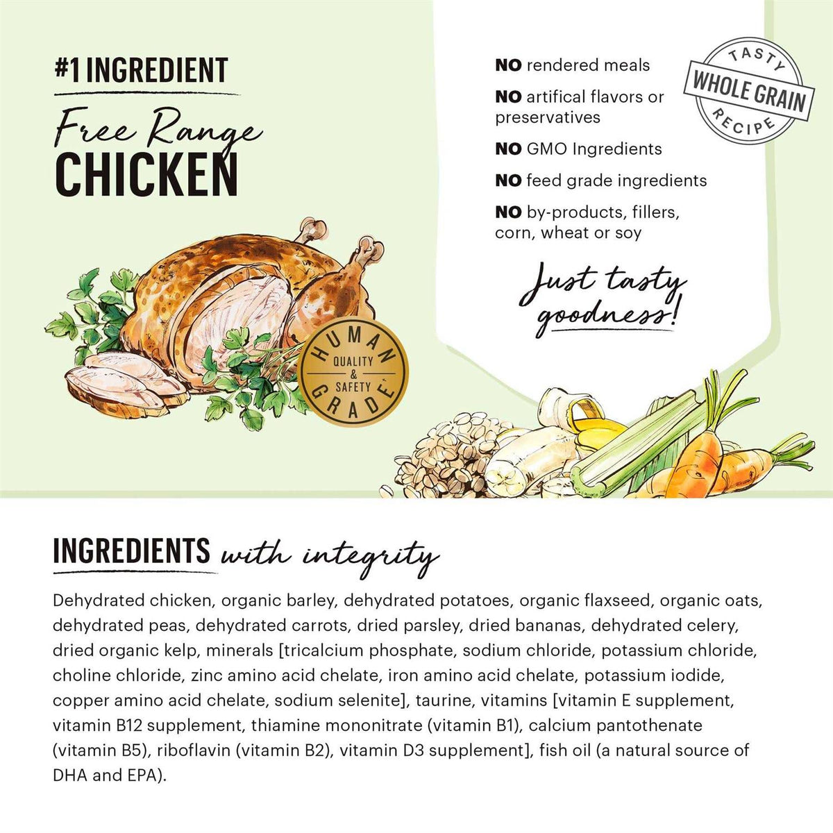 Dehydrated Whole Grain Chicken Dog Food B818