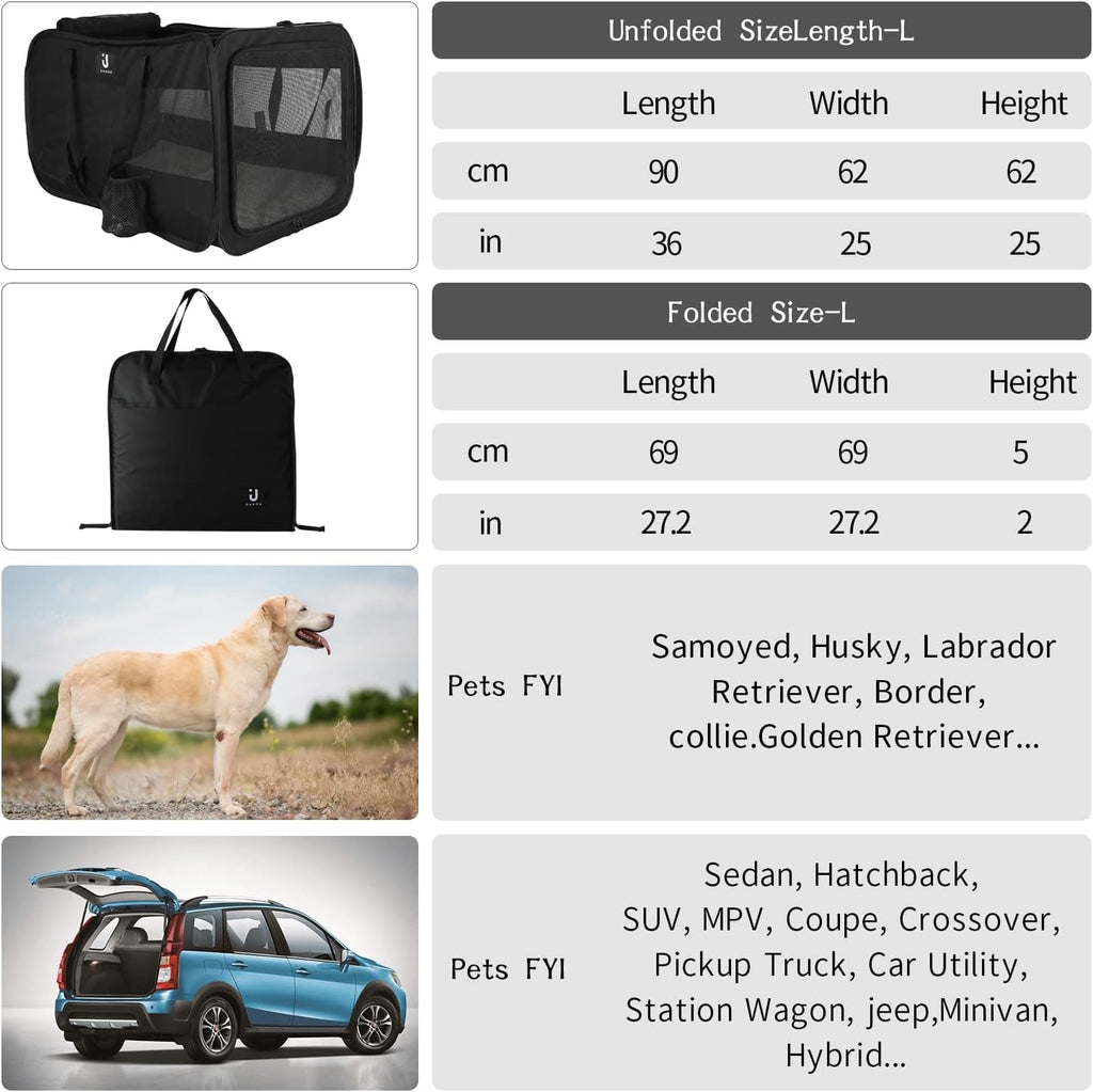 Folding Playpen Case Car Animal Training Bag for Dogs J9934