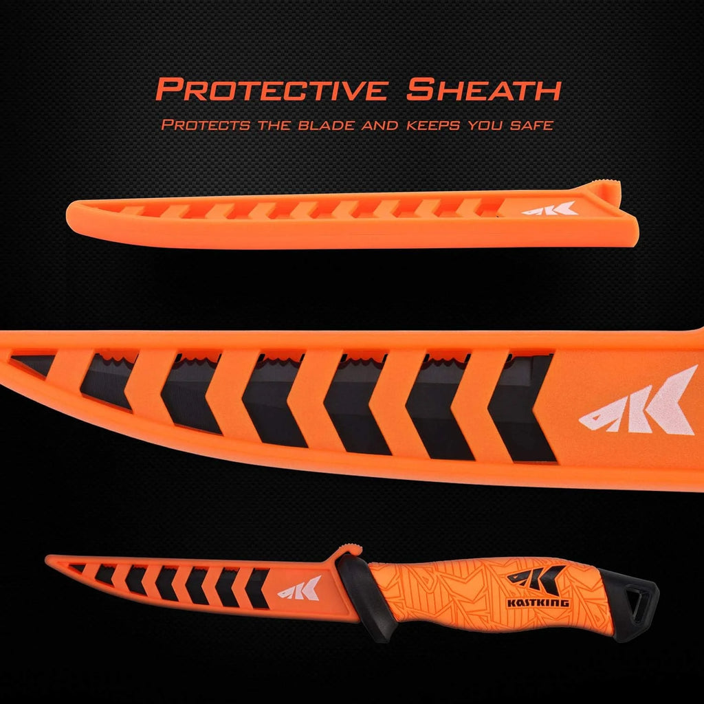 Fillet Knife and Bait Knife, Stainless-Steel Blade, Non-Slip Handles with Sheath R949153