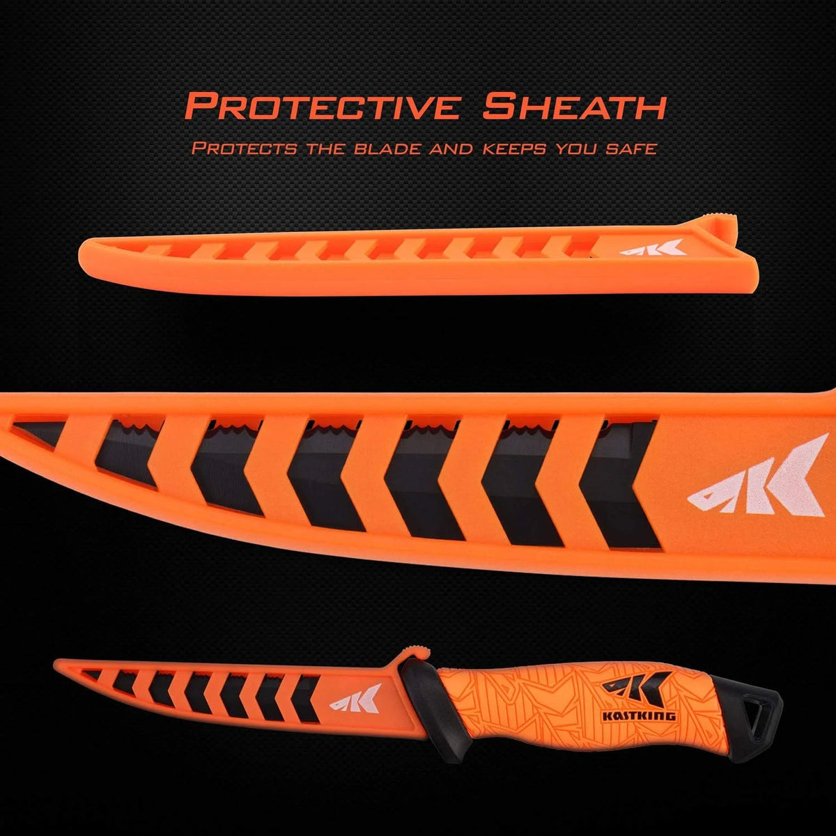 Fillet Knife and Bait Knife, Stainless-Steel Blade, Non-Slip Handles with Sheath R949153