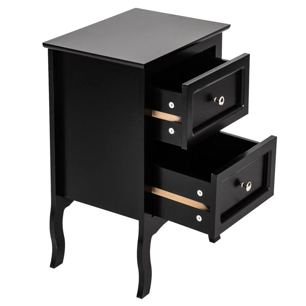 Black Wood Nightstand E8407