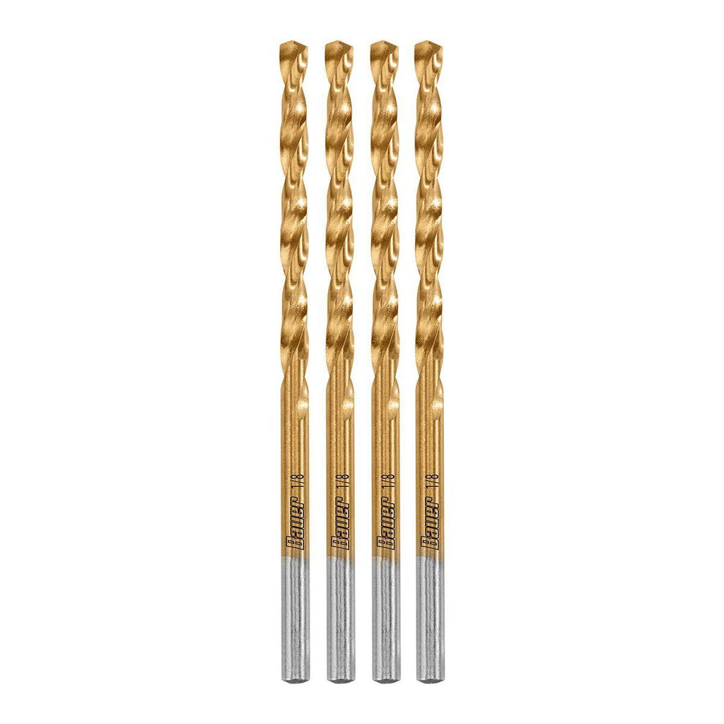 1/8 in. Titanium Drill Bit Set, 4 Piece G3837