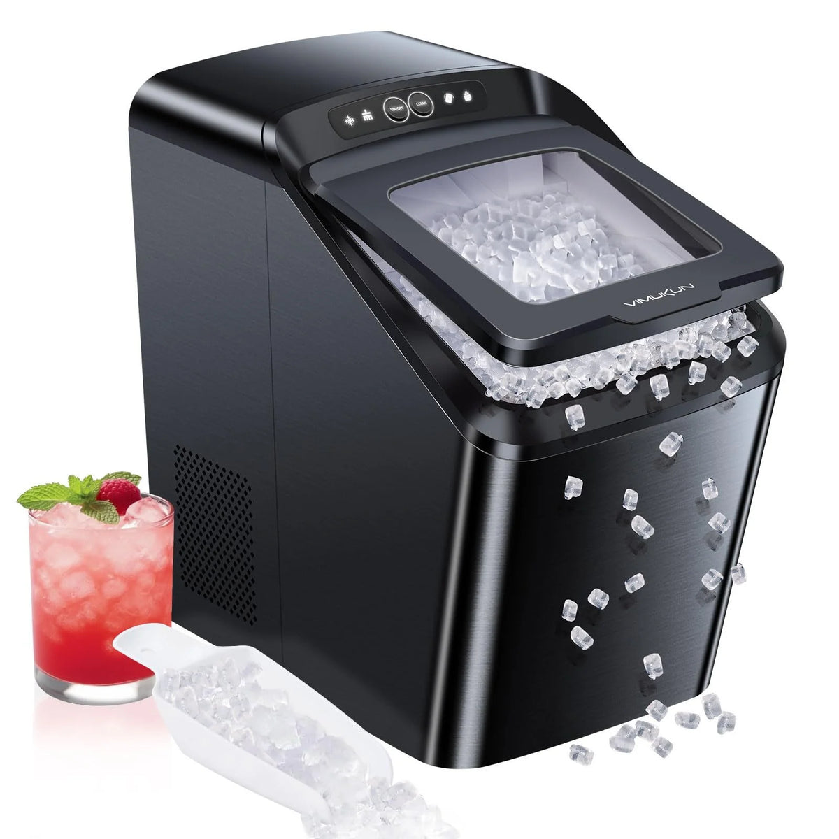 30Lbs Per Day Self-Cleaning Stainless Steel Countertop Ice Maker Y52291