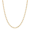 Solid 14K Gold Tri-Color 4mm Diamond-Cut Chain Necklace 18"-24" N5116