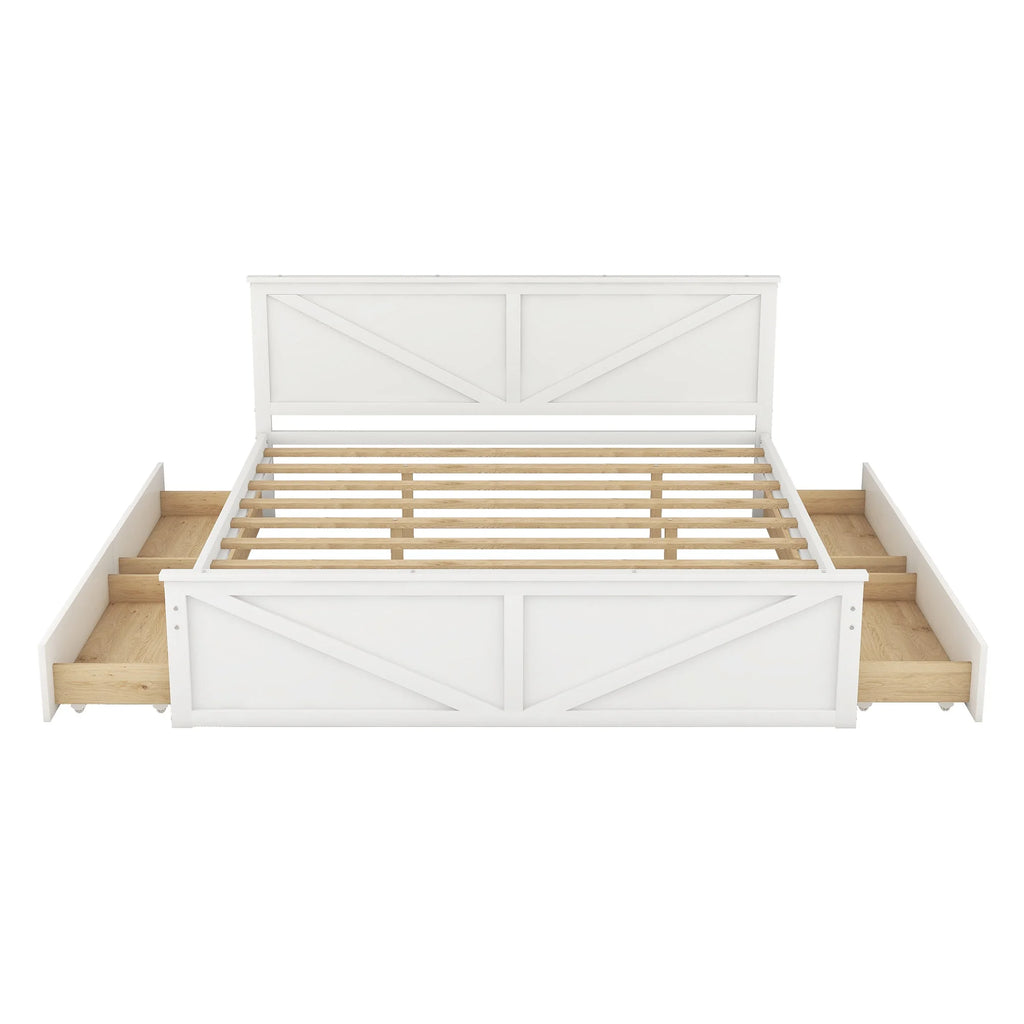 Wooden Platform Bed A624826