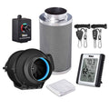 4 inch 150 CFM Inline Carbon Filter with Fan Speed Controller and Temperature Humidity Monitor U783