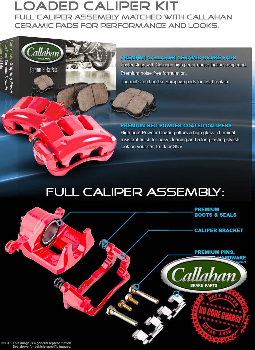 Front Loaded Caliper Assembly Set with Ceramic Brake Pads H913333