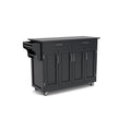 Black Wood Rolling Kitchen Cart R613