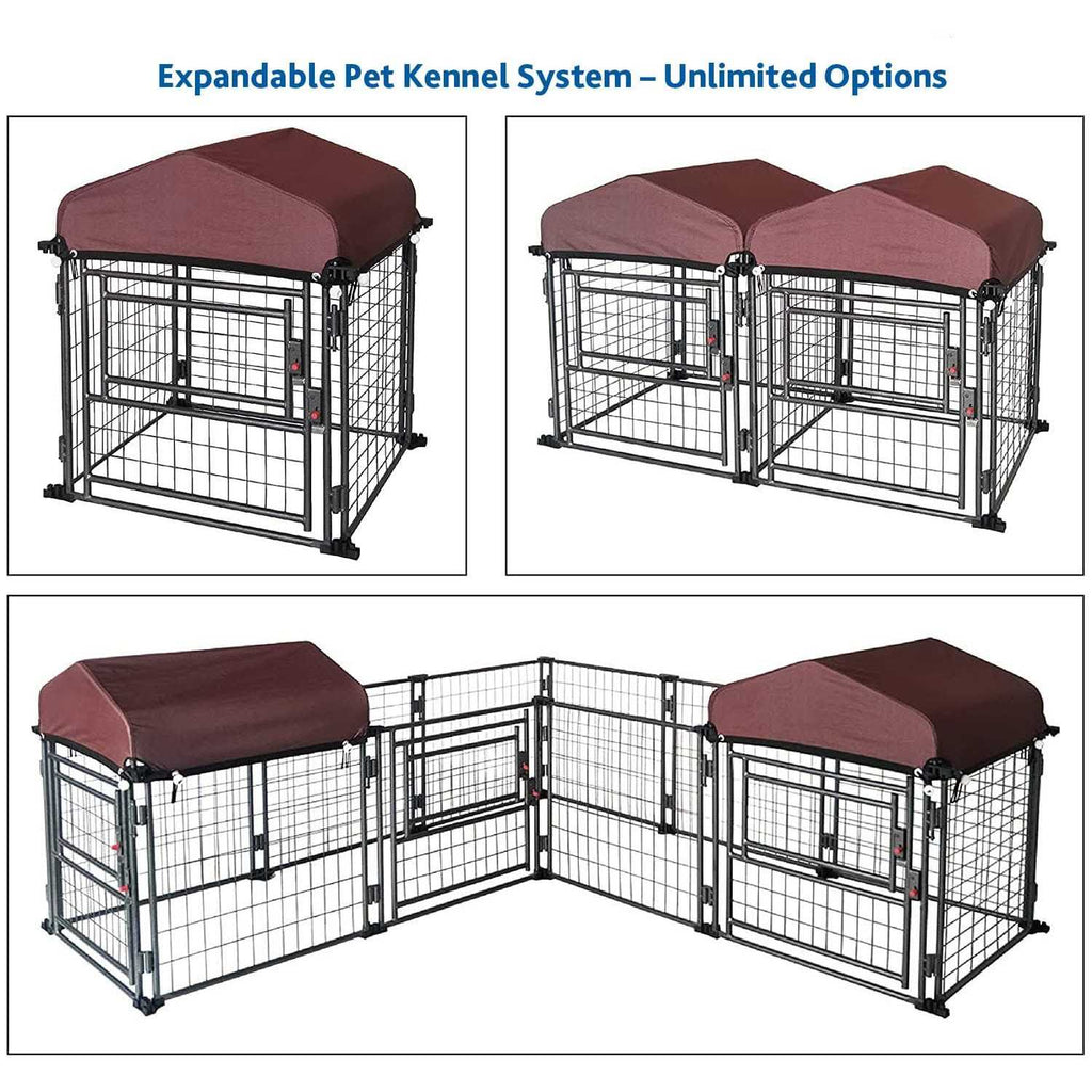 Outdoor Dog Kennel with Cover X36227
