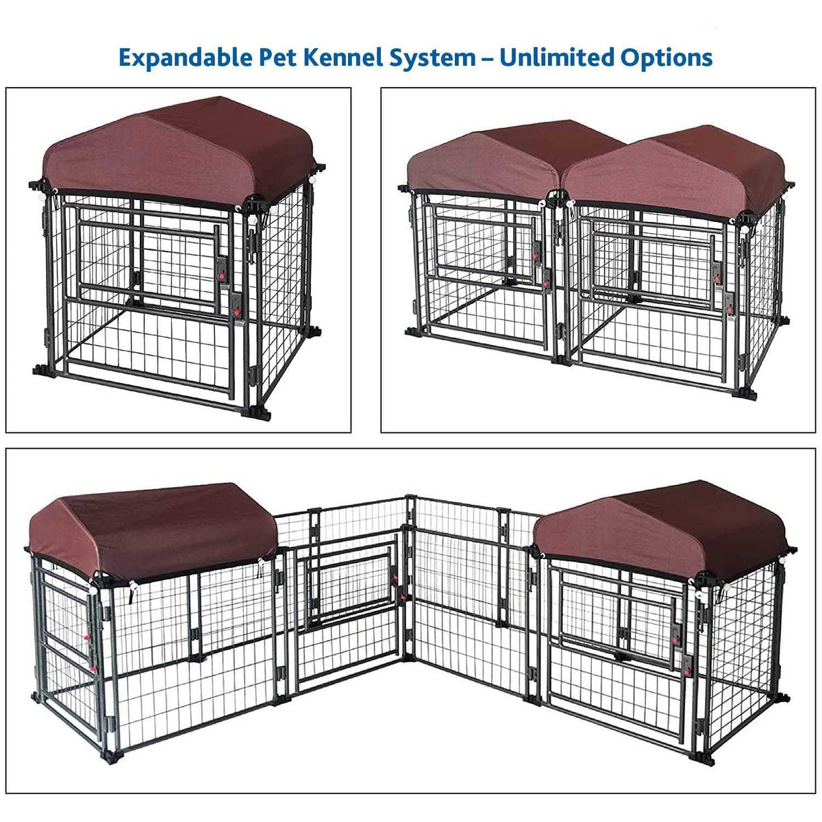 Outdoor Dog Kennel with Cover X36227