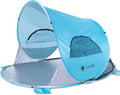 Blue Pop Up Beach Tent 3 4 Person Sun Shelter with UPF 50+ UV Protection W79525