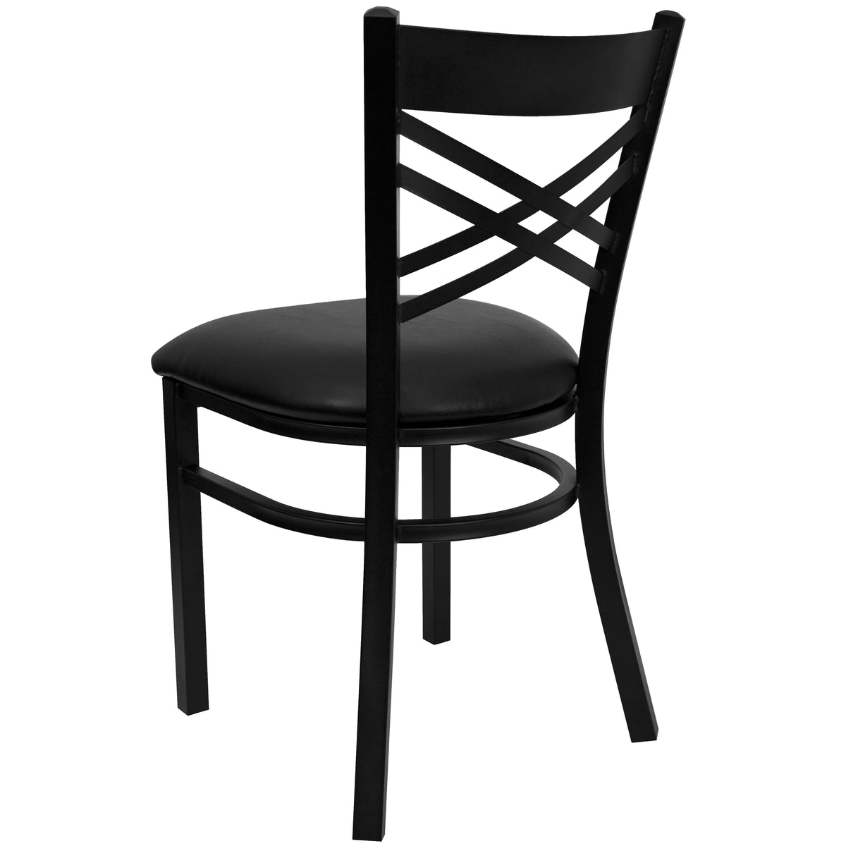 Black Vinyl Seat Metal Restaurant Chair M500079