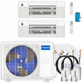 21,000 BTU 2 Zone Ceiling Cassette Ductless Air Conditioner and Heat Pump R188
