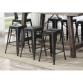 Gunmetal Grey 24-Inch Bar Stool Set of 2 H41787