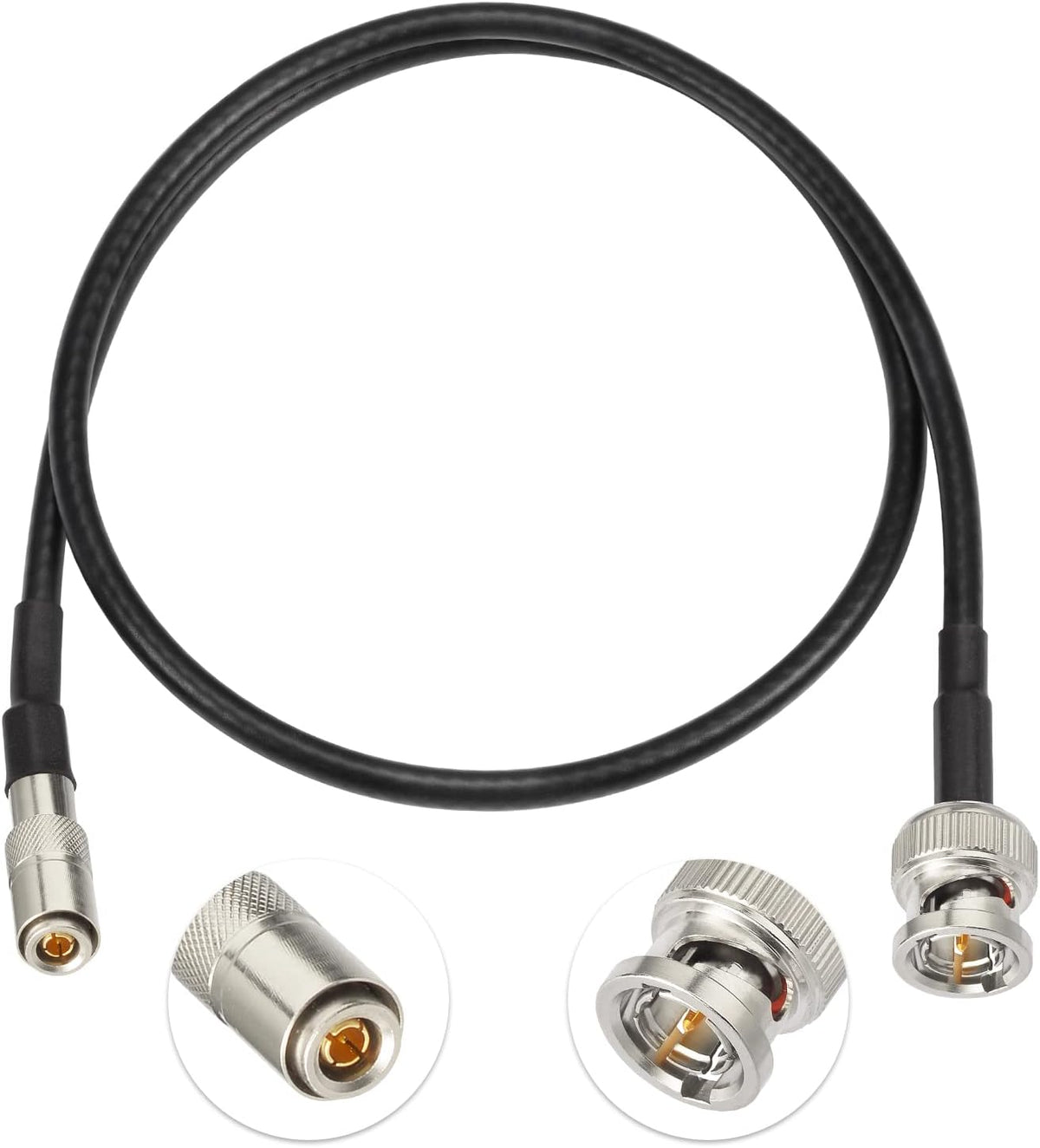 HD SDI Cable BNC Cable, DIN 1.0/2.3 to BNC Male Cable, 15ft, Pack of 2 E51029