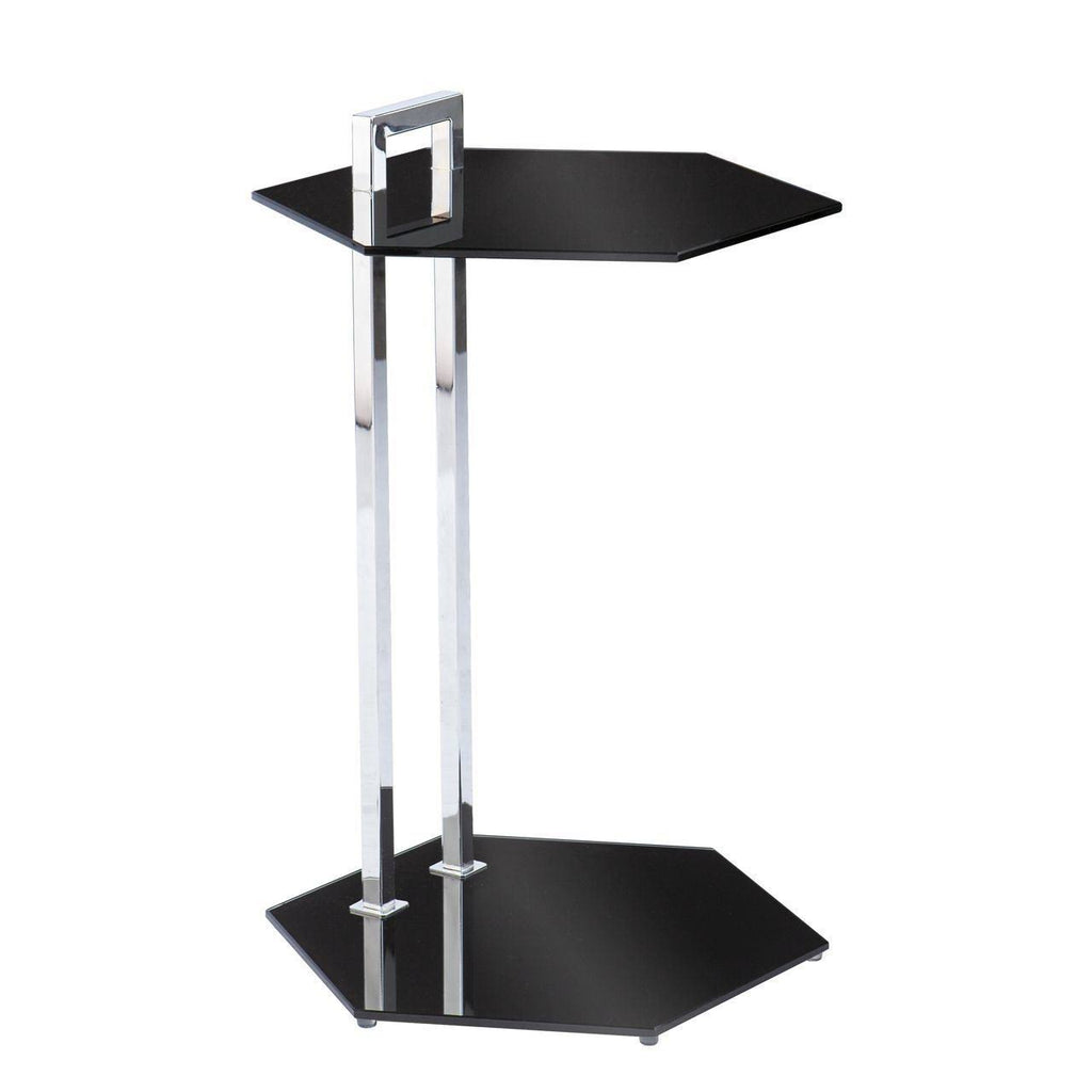Black and Chrome Side Table D415171