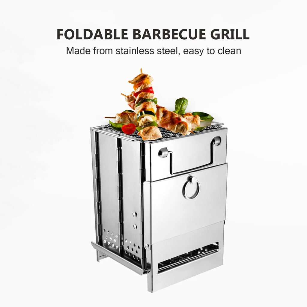 Stainless Steel Wood Stove Barbecue Grill T695661