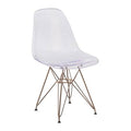 Ghost Side Chair with Gold Metal Base N6942