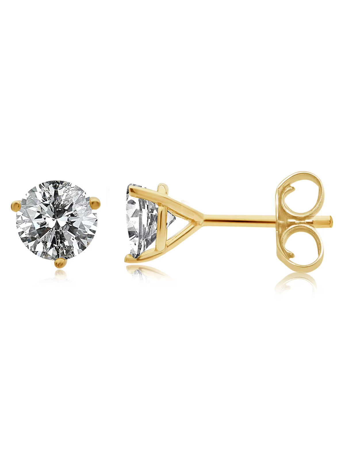 1/4 Carat T.W. Round Diamond Martini Stud Earrings in 14K White Gold C22876