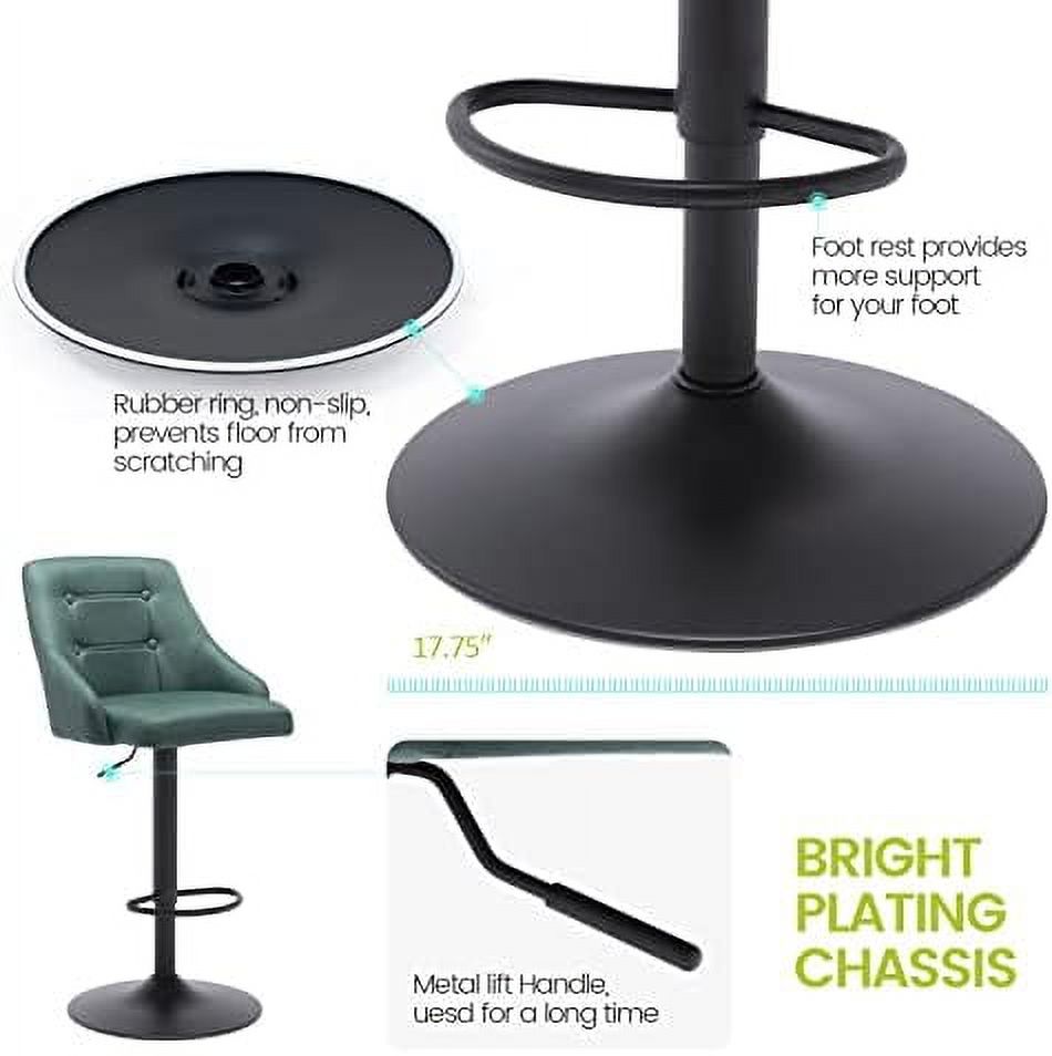 Swivel Fabric Tufted Barstool with Back, Light Grey X981060