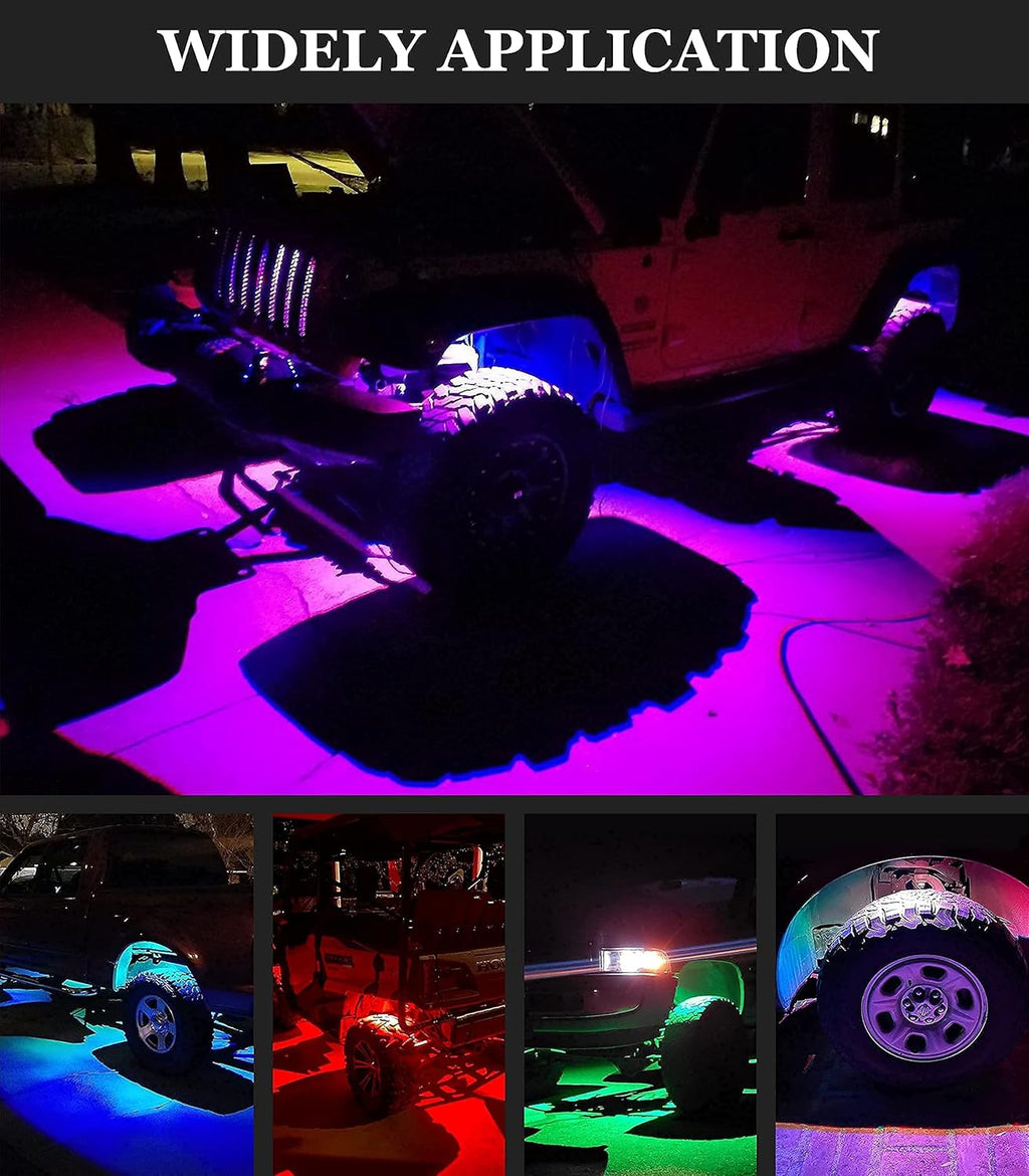 16 Pods RGB LED Rock Lights for Trucks P60610