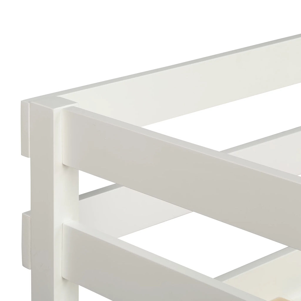 Solid Wood Daybed with Trundle White N70555